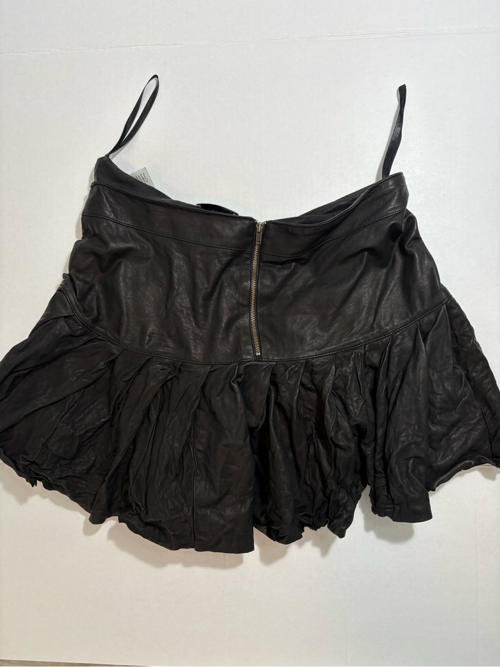 AllSaints Hitch Leather Mini Skirt • Black Mini Skirt - Picture 3 of 13